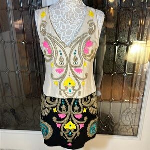 Chic Embellished Dress with Vibrant Accents